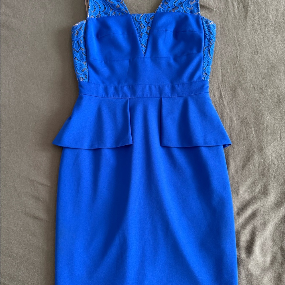 Gianni Bini Royal Blue Lace Mini Dress